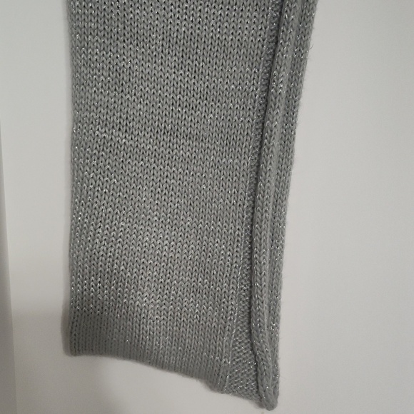 BCBGeneration Accessories - BCBGeneration Grey Mist Metallic Chunky Knit Infinity Loop Scarf